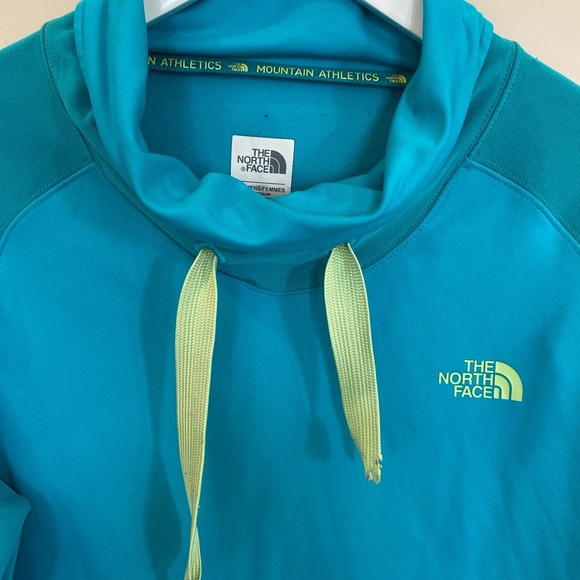 The North Face Womens Cowl Neck Pullover Medium Teal - Picture 2 of 6